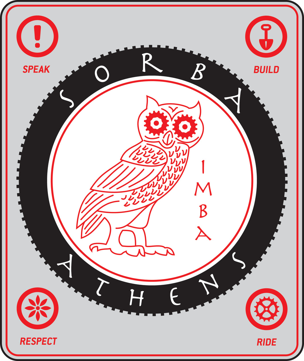 SORBA Athens 2x2 in. Logo Sticker